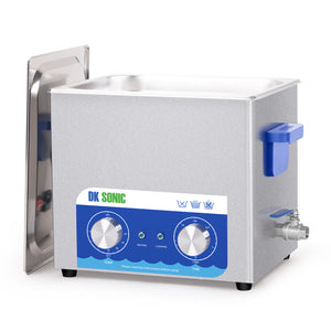 DK SONIC Ultrasonic Cleaner,10L 240W Sonic Cleaner with Heater&Mechanical Timer,Ultrasonic Carburetor Cleaner for Cleaning Gun,Engine,Carburetors,Chains(Include Basket)