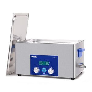 DK SONIC Ultrasonic Cleaner 22L 480W, Ultrasonic Carburetors Cleaner with Intelligent Mechanical Timer, Heater &Power Adjustable Function for Carburettors, Motorbike Engines, Chains