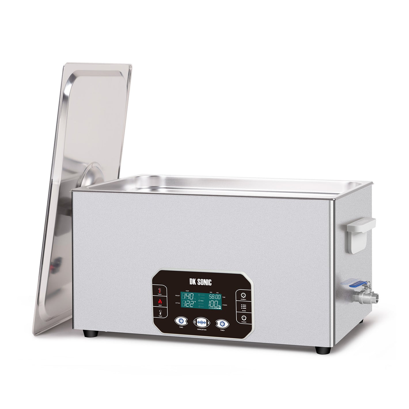 DK SONIC Ultrasonic Cleaner 22L, 480W Heavy-Duty Sonic Cleaner with Smart Touch Control, Five Modes for Motorcycle Engines, Carburetors, Chains,Circuit Board (Include Basket)
