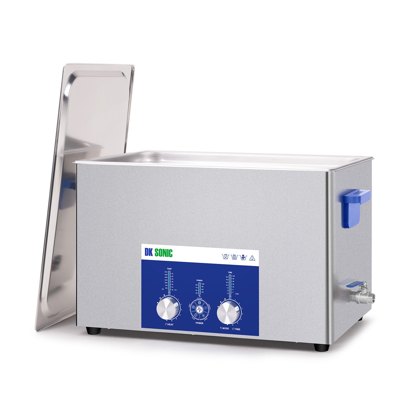DK SONIC Ultrasonic Cleaner 30L 600W, Ultrasonic Carburetors Cleaner with Power Adjustable Encoded Control and Five Modes for Parts,Circuit Board,Engines Cleaning