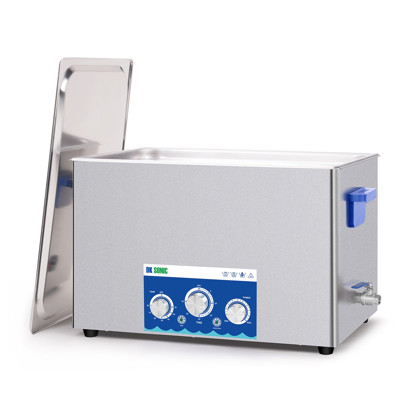 DK SONIC Industrial Ultrasonic Cleaner 30L 600W,Ultrasonic Carburetors Cleaner with Power Adjustable Function, Timer and Heater for Parts,Circuit Board,Chains Cleaning(Include Basket)