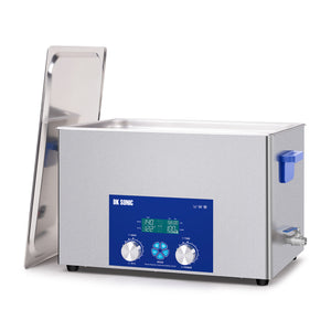 DK SONIC Ultrasonic Cleaner 30L 600W, Ultrasonic Carburetors Cleaner with Intelligent Mechanical Timer, Heater &Power Adjustable Function for Carburettors, Motorbike Engines, Chains