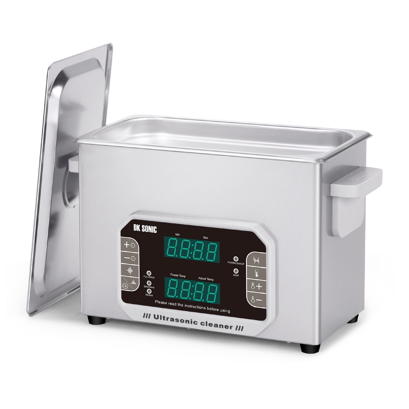 DK SONIC Professional Ultrasonic Cleaner 4L,120W Precision Ultrasonic Jewelry Cleaner with Timer,Heater&Touch Control, Multi-Application for Glasses,Chains,Watches (Include Basket)