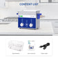 DK SONIC Ultrasonic Cleaner 3L 120W, Ultrasonic Jewelry Cleaner with Power Adjustable Encoded Control and Five Modes for Glasses, Necklaces, Watches,Coins Cleaning