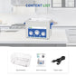 DK SONIC Industrial Ultrasonic Cleaner 4L 120W, Ultrasonic Jewelry Cleaner with Power Adjustable Function, Timer and Heater for Coins, Glasses, Necklaces, Watches Cleaning(Include Basket)