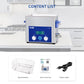 DK SONIC Ultrasonic Cleaner 6L 180W, Ultrasonic Carburetors Cleaner with Intelligent Mechanical Timer, Heater &Power Adjustable Function for Carburettors, Motorbike Engines, Chains