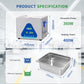 DK SONIC Ultrasonic Cleaner 15L,360W Industrial Ultrasonic Parts Cleaner with Heater&Timer, Digital Control&Basket, Multiple Functions for Motorcycle Engines,Carburetors, Chains