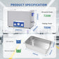 DK SONIC Industrial Ultrasonic Cleaner 37L 720W, Ultrasonic Carburetors Cleaner with Power Adjustable Function, Timer and Heater for Parts,Circuit Board,Chains Cleaning(Include Basket)