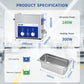 DK SONIC Ultrasonic Cleaner 6L 180W, Ultrasonic Carburetors Cleaner with Power Adjustable Encoded Control and Five Modes for Parts,Circuit Board,Engines Cleaning